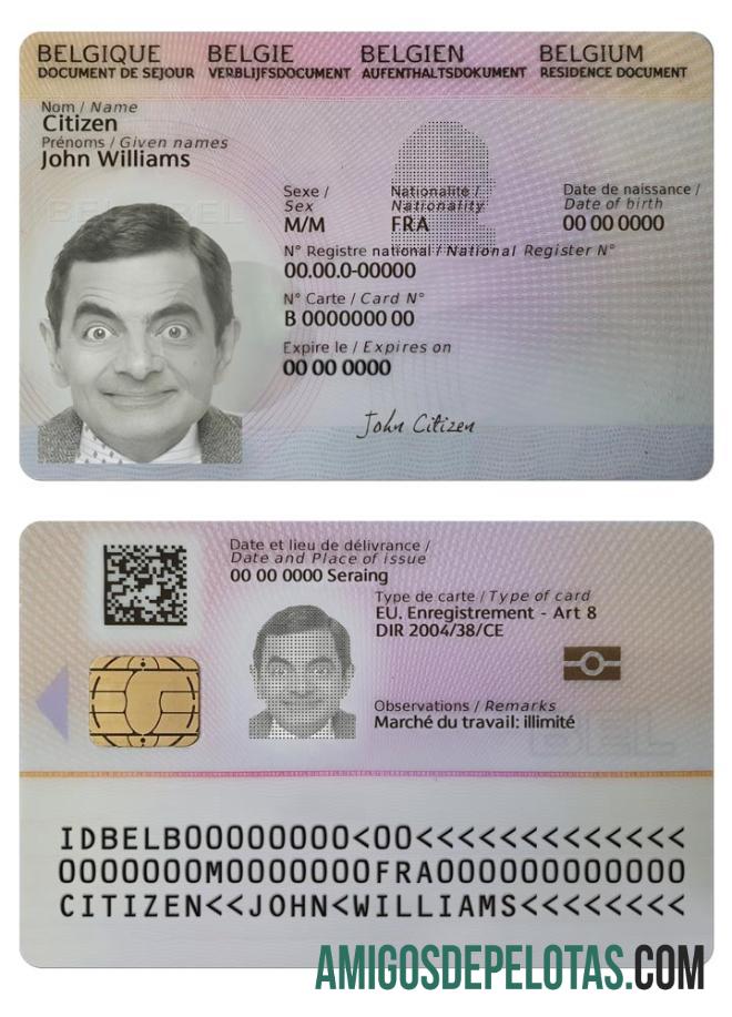 Cartão de residência na Bélgica, presente em 2021 amostra